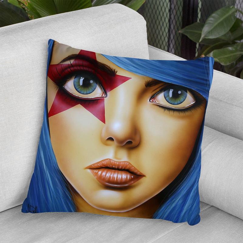 Stary Eyed Throw Pillow By Scott Rohlfs
