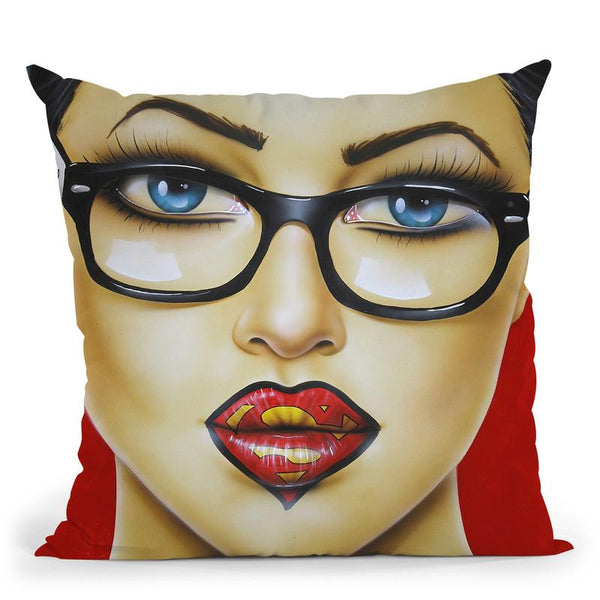 Super Lips Throw Pillow By Scott Rohlfs