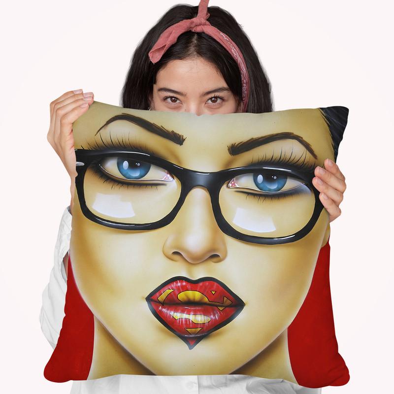 Super Lips Throw Pillow By Scott Rohlfs