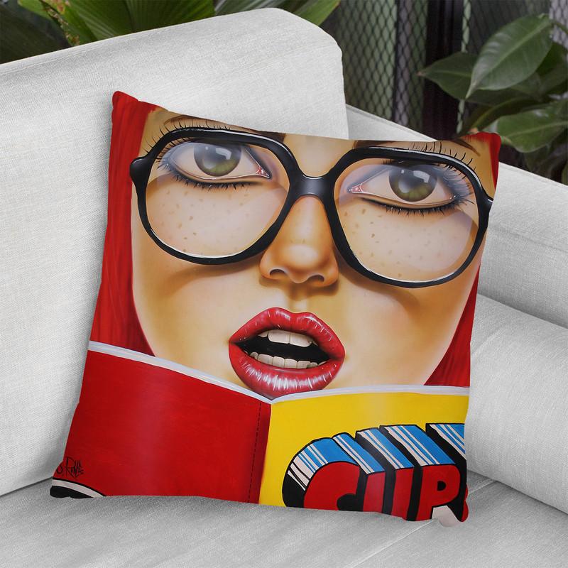 Super Reading Throw Pillow By Scott Rohlfs