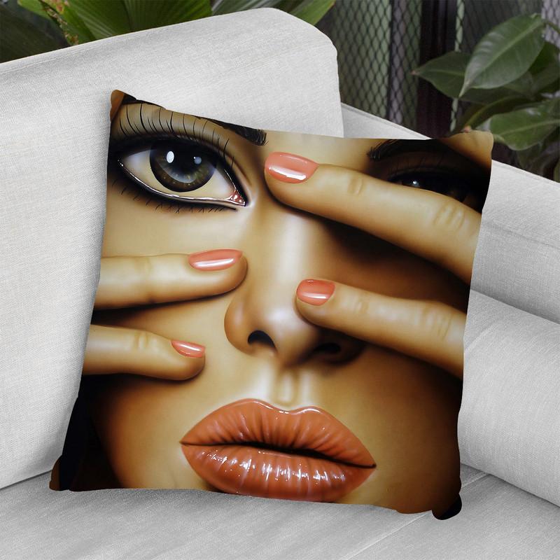 Cover Girl Study Throw Pillow By Scott Rohlfs