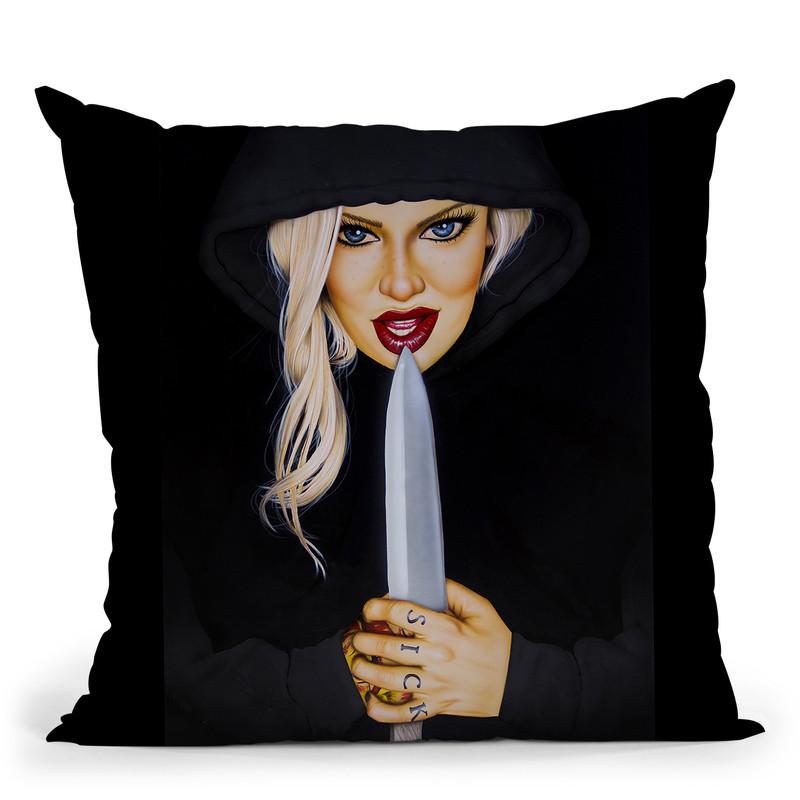 Doing It To Death Throw Pillow By Scott Rohlfs
