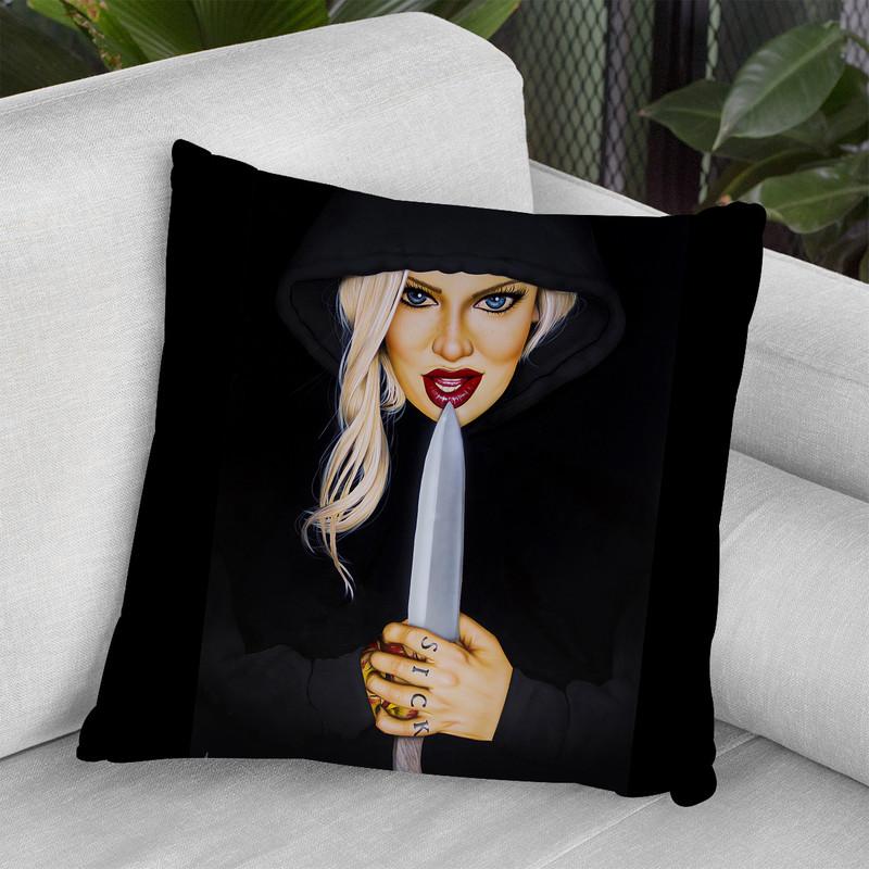 Doing It To Death Throw Pillow By Scott Rohlfs