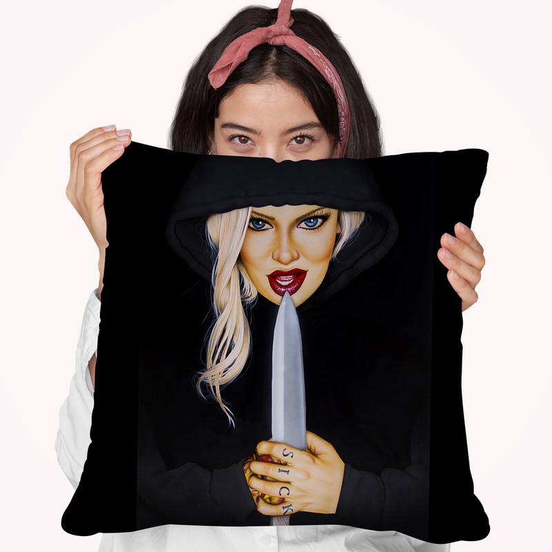 Doing It To Death Throw Pillow By Scott Rohlfs