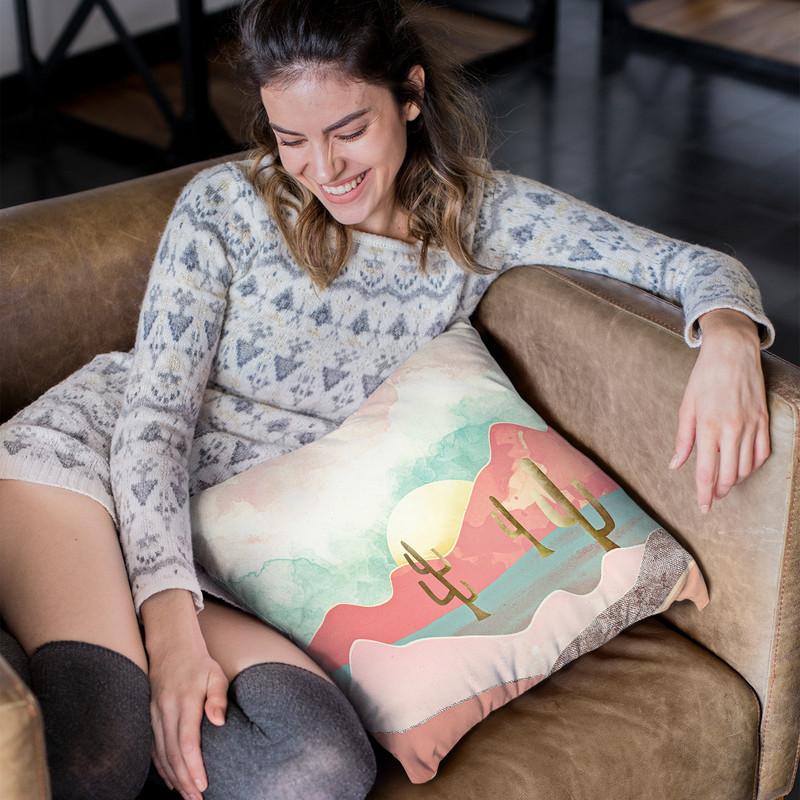 Desert Mountain Throw Pillow By Spacefrog Designs