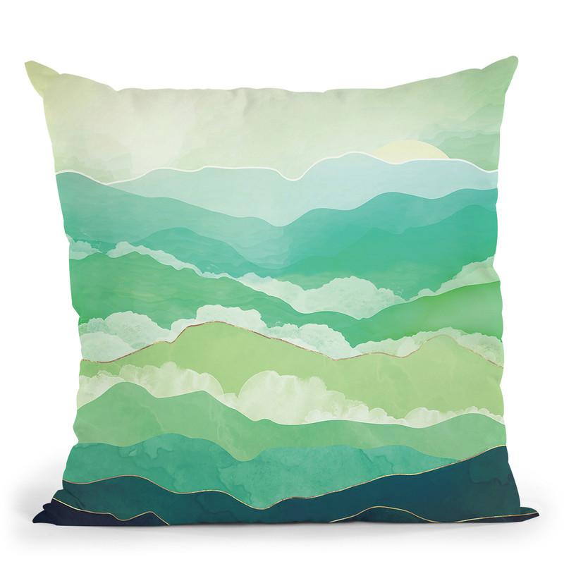 Emerald Spring Throw Pillow By Spacefrog Designs