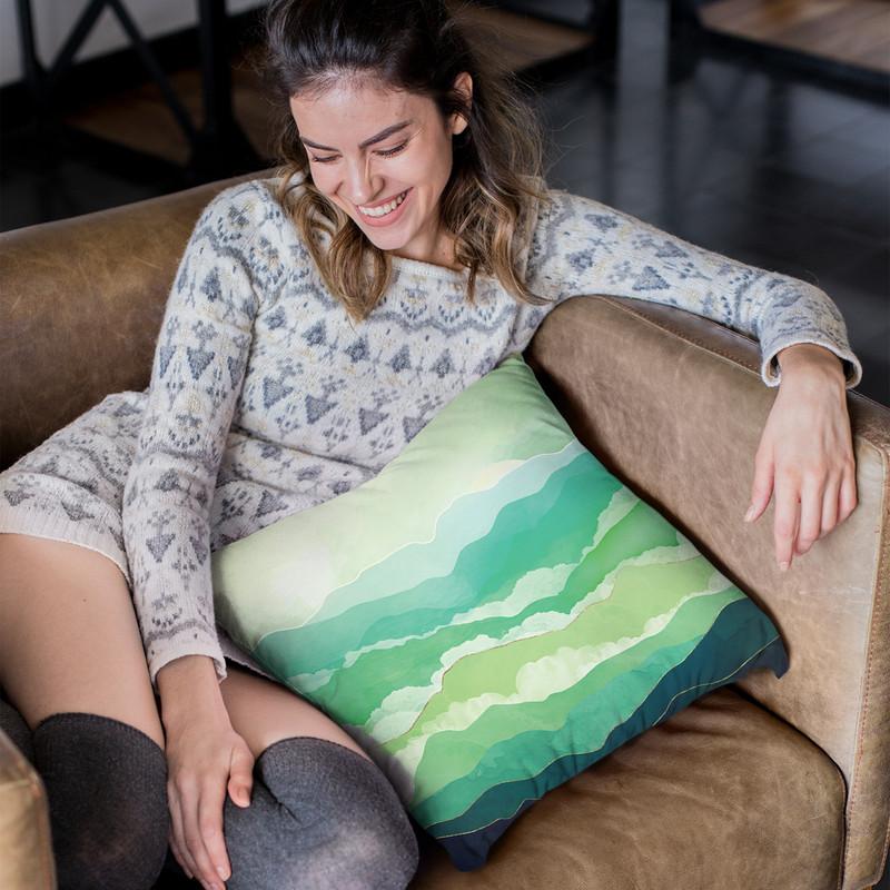 Emerald Spring Throw Pillow By Spacefrog Designs