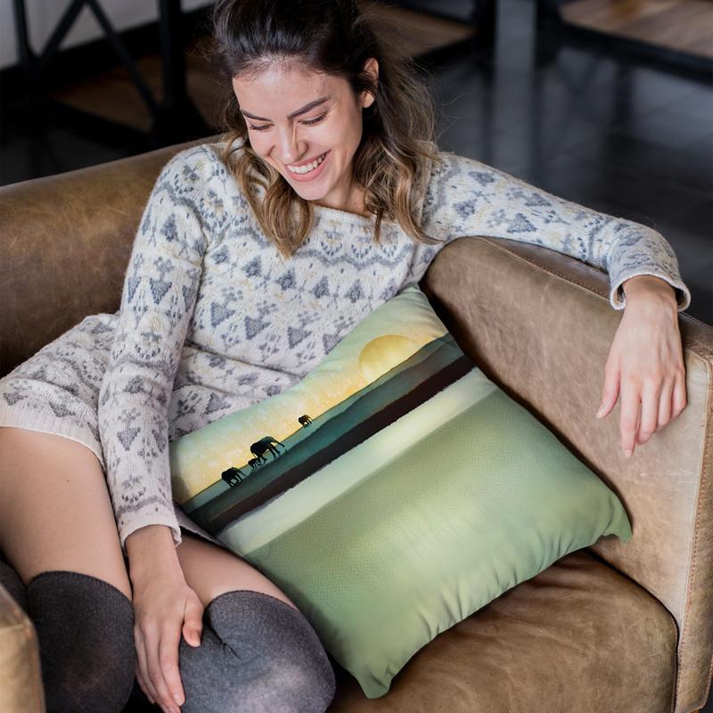 Gentle Journey Throw Pillow By Spacefrog Designs