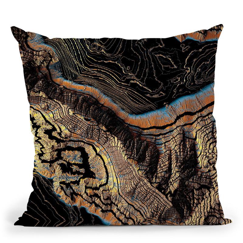 Golden Canyons Throw Pillow By Spacefrog Designs