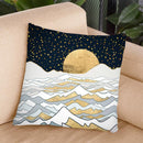 Golden Ocean Throw Pillow By Spacefrog Designs