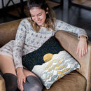 Golden Ocean Throw Pillow By Spacefrog Designs