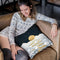 Golden Ocean Throw Pillow By Spacefrog Designs