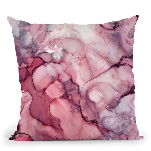 Liquid Mauve Abstract Throw Pillow By Spacefrog Designs