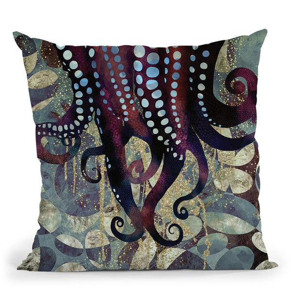 Metallic Ocean Ii Throw Pillow By Spacefrog Designs