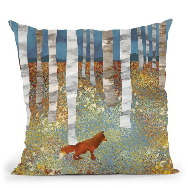 Autumn Fox Throw Pillow By Spacefrog Designs