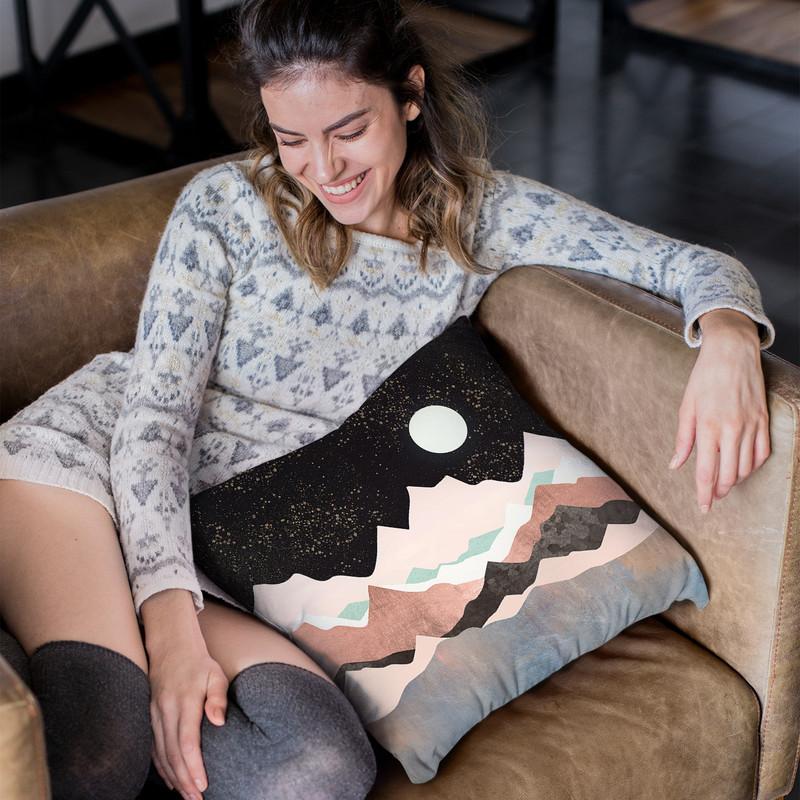 Midnight Stars Throw Pillow By Spacefrog Designs