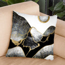 Minimal Black And Gold Mountains Throw Pillow By Spacefrog Designs
