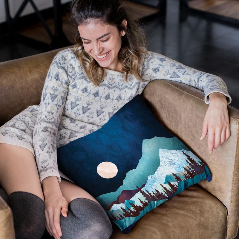Moon Bay Throw Pillow By Spacefrog Designs