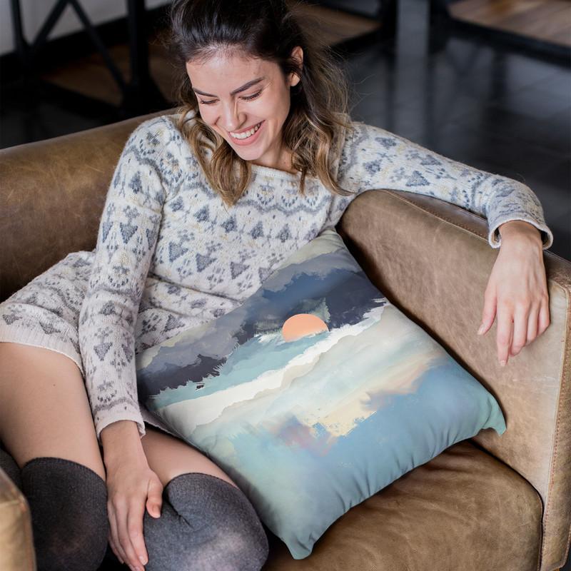 Mountain Dream Throw Pillow By Spacefrog Designs