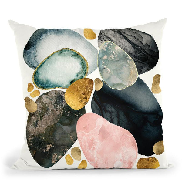 Pebble Abstract Throw Pillow By Spacefrog Designs