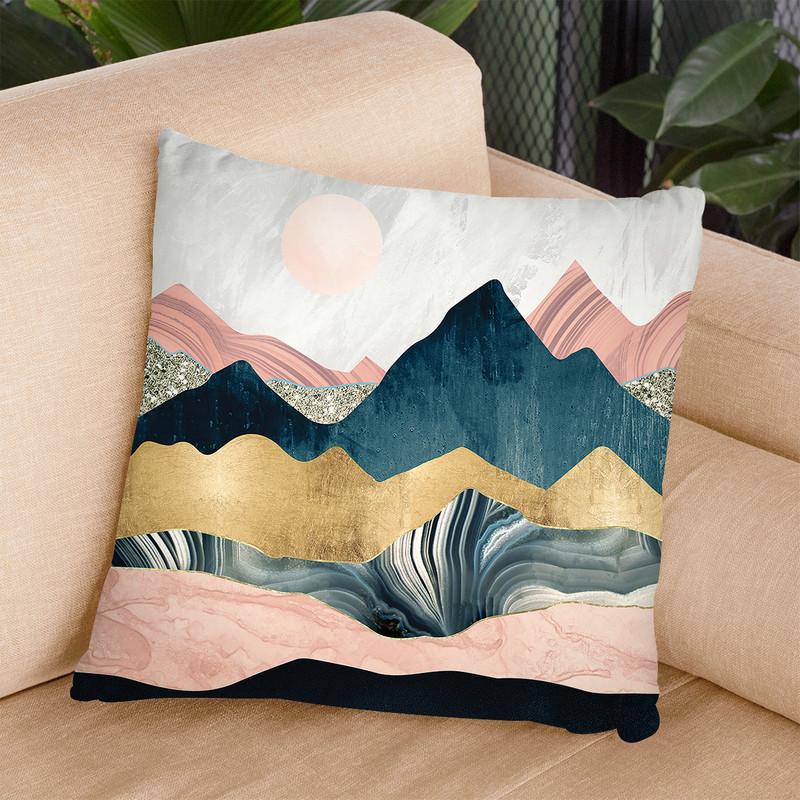 Plush Peaks Throw Pillow By Spacefrog Designs