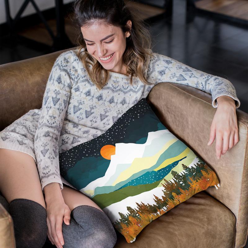 Winters Night Throw Pillow By Spacefrog Designs