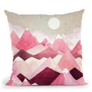 Blush Berry Peaks Throw Pillow By Spacefrog Designs