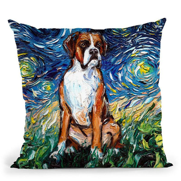 Boxer Throw Pillow by Aja Trier