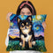 Chihuahua Black And Tan Throw Pillow by Aja Trier