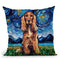 Cockerspaniel Red Throw Pillow by Aja Trier