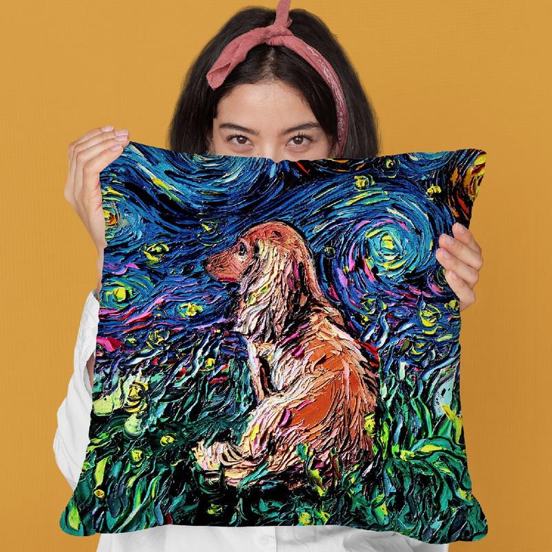 Dachshund Throw Pillow by Aja Trier