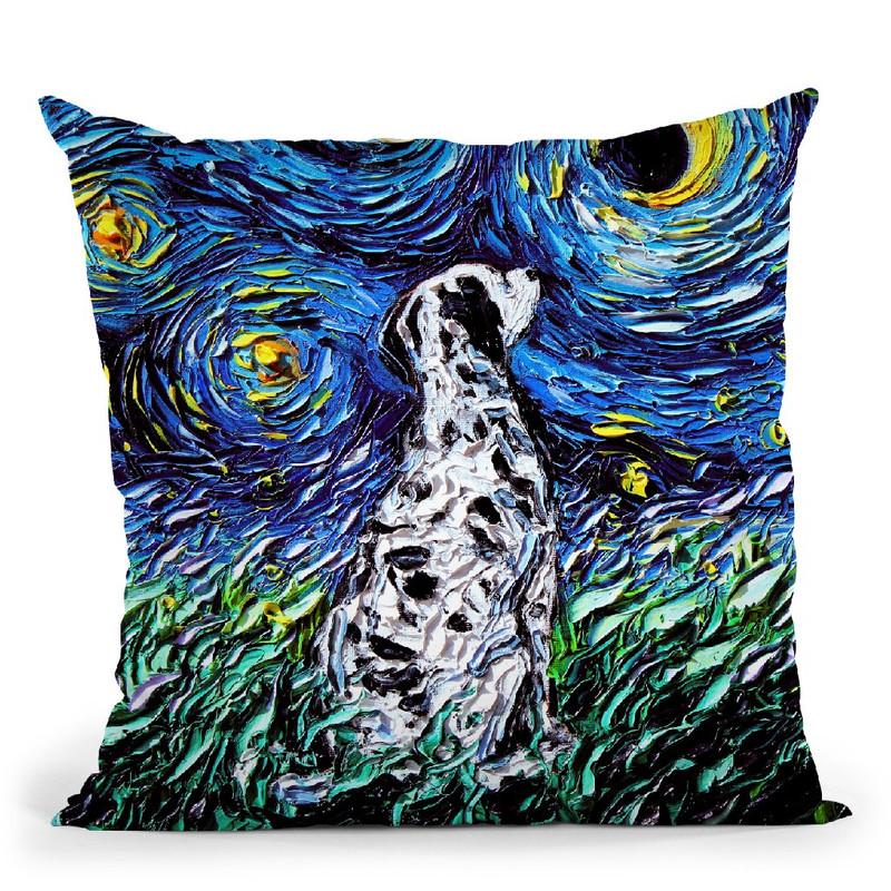 Dalmatian Throw Pillow by Aja Trier
