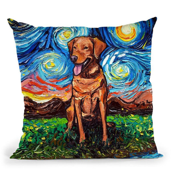 Fox Red Labrador Throw Pillow by Aja Trier