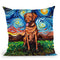 Fox Red Labrador Throw Pillow by Aja Trier