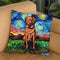 Fox Red Labrador Throw Pillow by Aja Trier