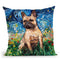 French Bulldog Fawn Throw Pillow by Aja Trier