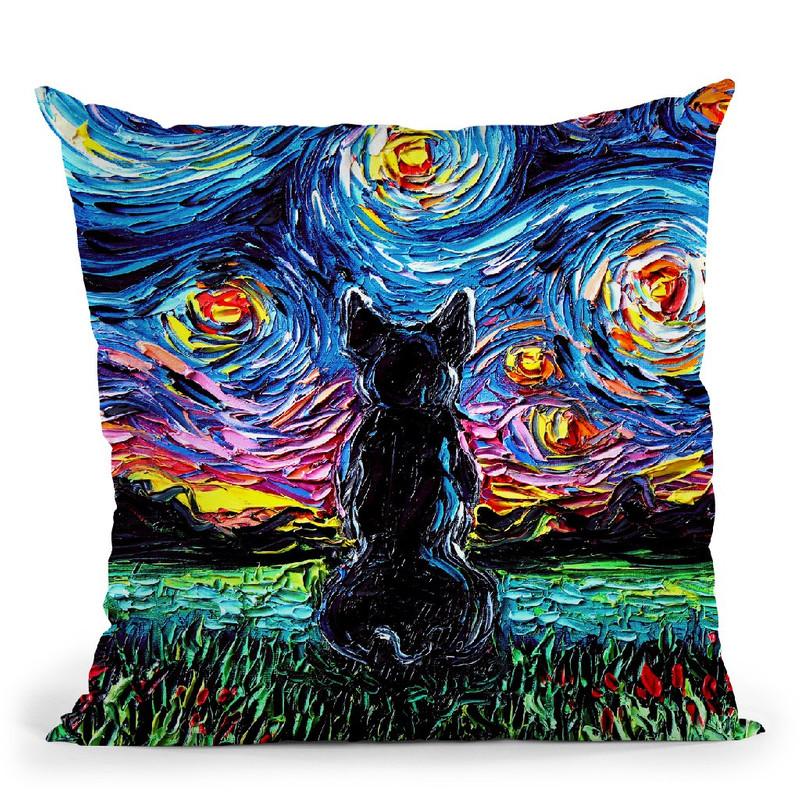 French Bulldog Throw Pillow by Aja Trier