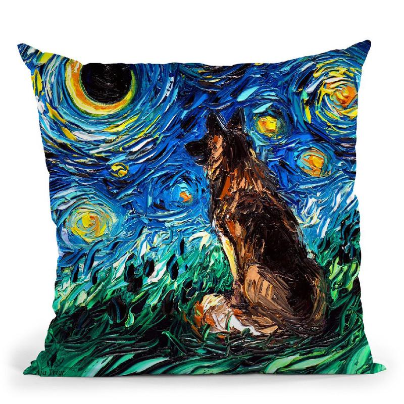 Germanepherd Throw Pillow by Aja Trier