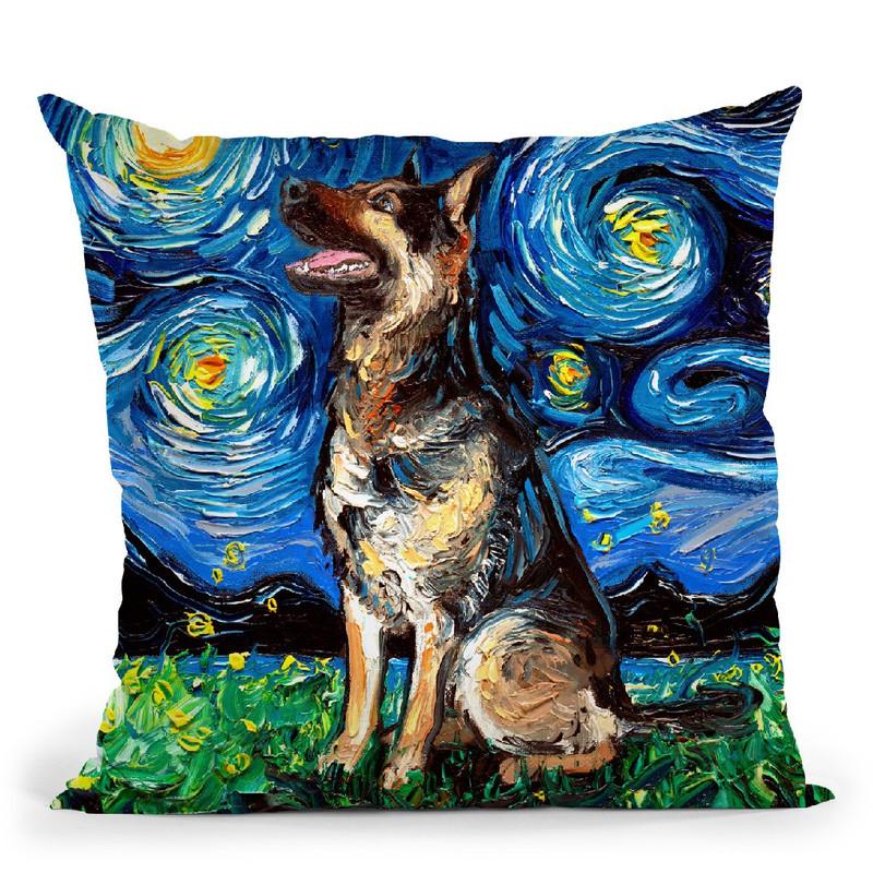 Germanepherd I Throw Pillow by Aja Trier