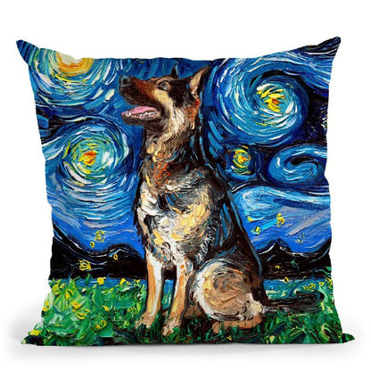 Germanepherd I Throw Pillow by Aja Trier
