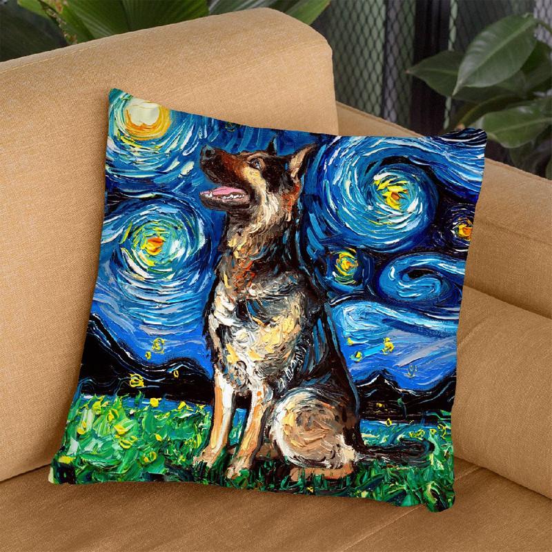 Germanepherd I Throw Pillow by Aja Trier