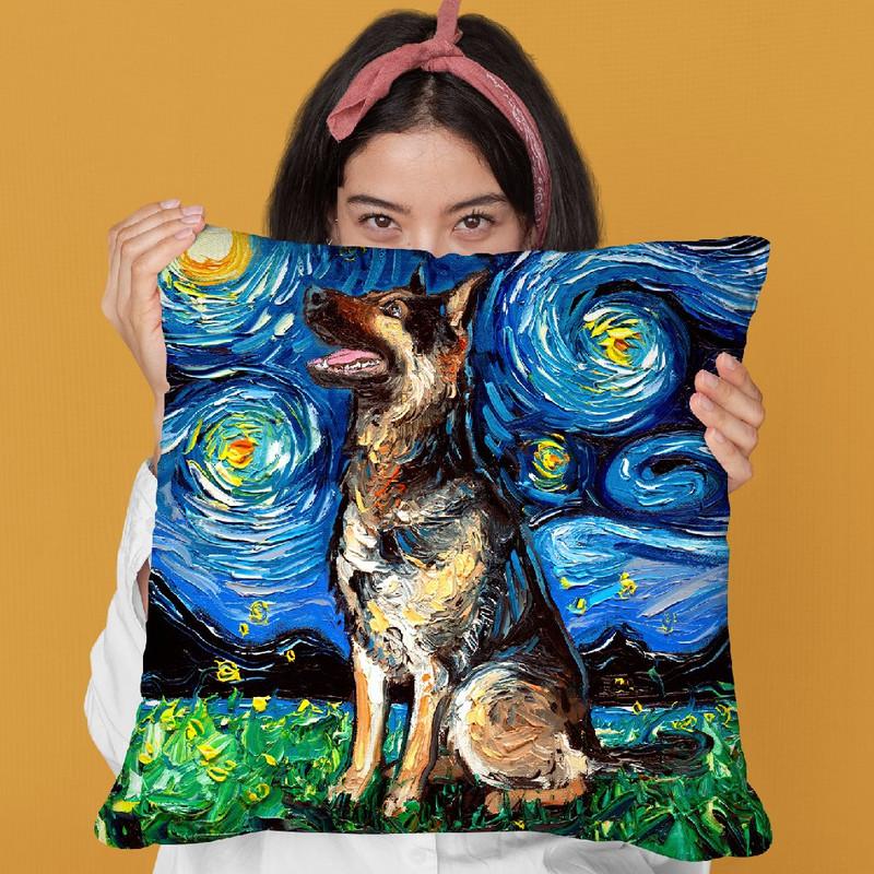 Germanepherd I Throw Pillow by Aja Trier