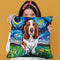 Basset Hound Throw Pillow by Aja Trier
