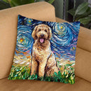 Golden Doodle Throw Pillow by Aja Trier