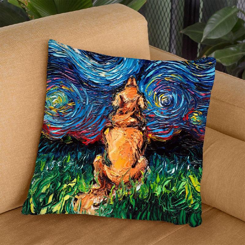 Golden Retreiver Back Throw Pillow by Aja Trier