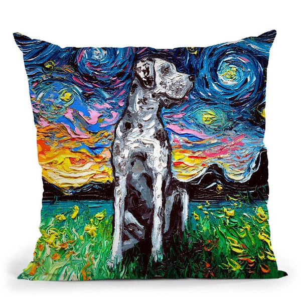 Great Dane Throw Pillow by Aja Trier