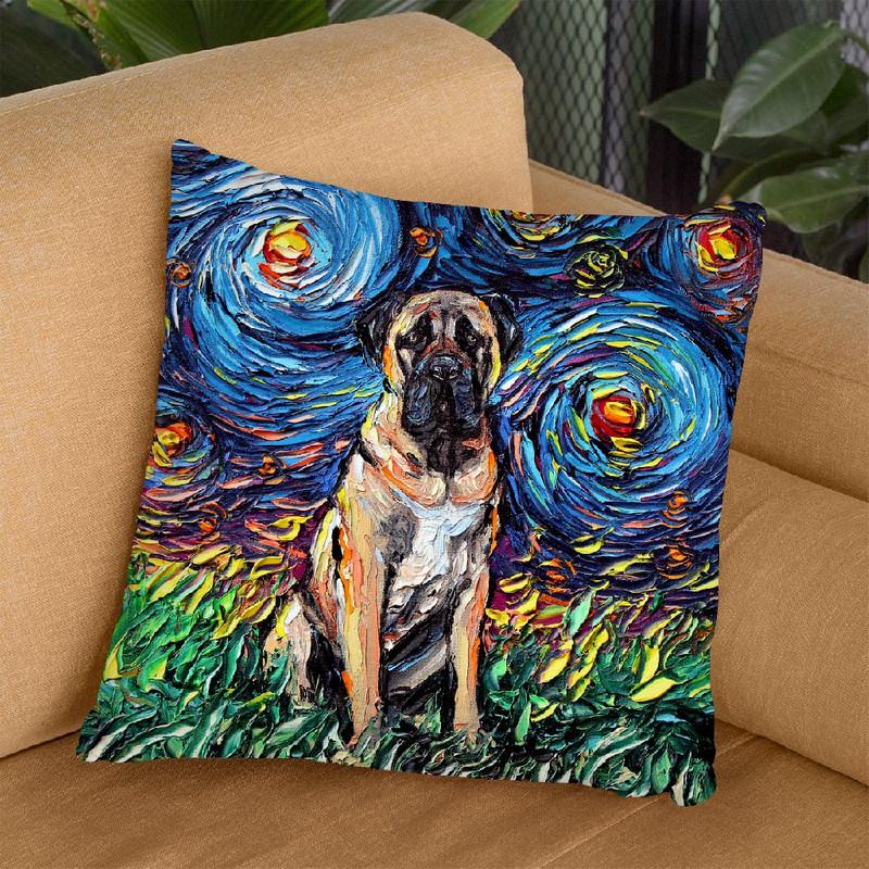 Mastiff Throw Pillow by Aja Trier