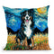 Bernese Mountain Dog Throw Pillow by Aja Trier