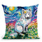 Samoyed Ii Throw Pillow by Aja Trier