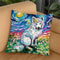 Samoyed Ii Throw Pillow by Aja Trier
